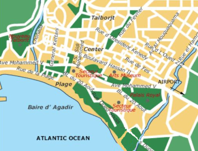 Agadir Karte Zentrum
